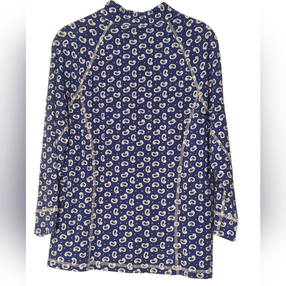 Weekends By Chico's -NWT Blue Paisley Zip Up Jacket W/3/4 Sleeves Pockets,Size 0 - Picture 5 of 12